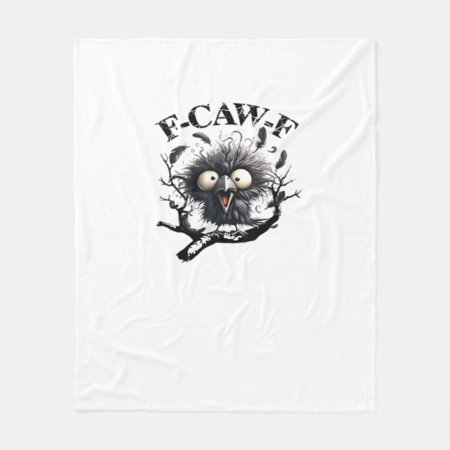 Halloween F-Caw-F Bird Cool Unique Fleece Blanket (Front)