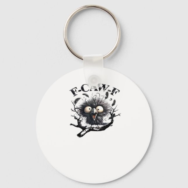 Halloween F-Caw-F Bird Cool Unique Key Ring (Front)