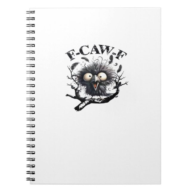 Halloween F-Caw-F Bird Cool Unique Notebook (Front)