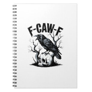 Halloween F-Caw-F Bird Crow Women Men Retro Classi Notebook