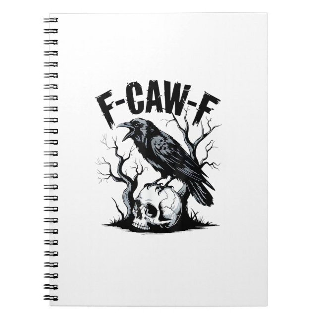 Halloween F-Caw-F Bird Crow Women Men Retro Classi Notebook (Front)