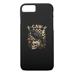 Halloween F-Caw-F Raven Bird F-Caw-F Crow Checkere Case-Mate iPhone Case