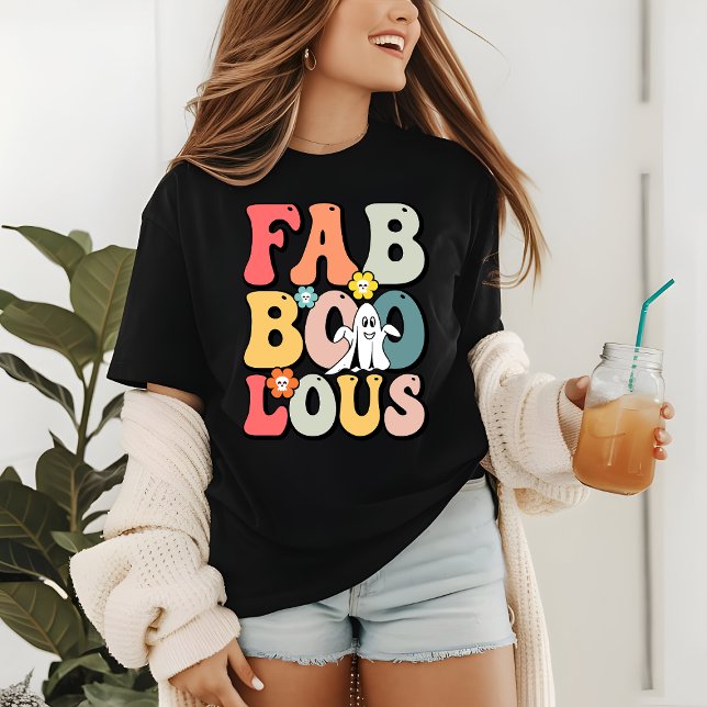 Halloween Faboolous Ghost Retro Groovy Funny Tri-Blend Shirt (Creator Uploaded)