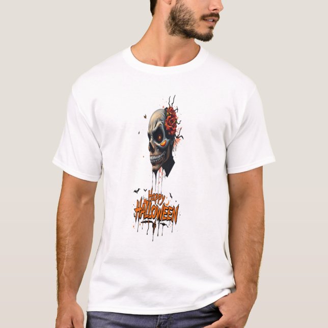 Halloween face graffiti art for family men women T-Shirt (Front)