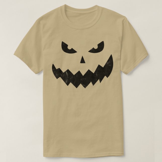 Halloween Face Pumpkin Jack o' lantern Funny Idea  T-Shirt (Design Front)