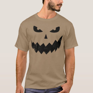 Halloween Face Pumpkin Jack o' lantern Funny Idea  T-Shirt