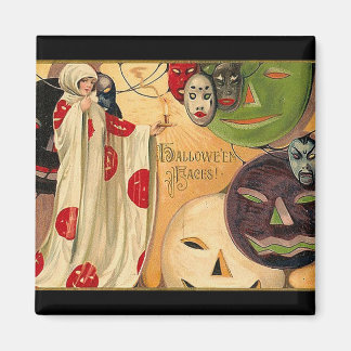 Halloween Faces - Art Deco Magnet