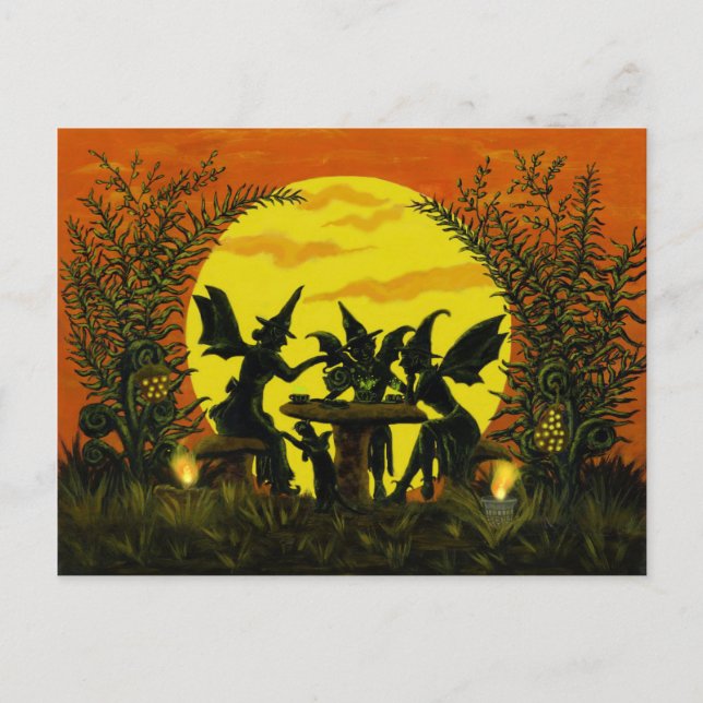 Halloween fairy witches postcard (Front)