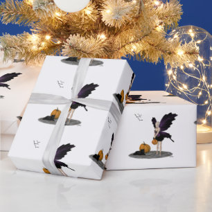 Halloween Fairy With Pumpkin Wrapping Paper