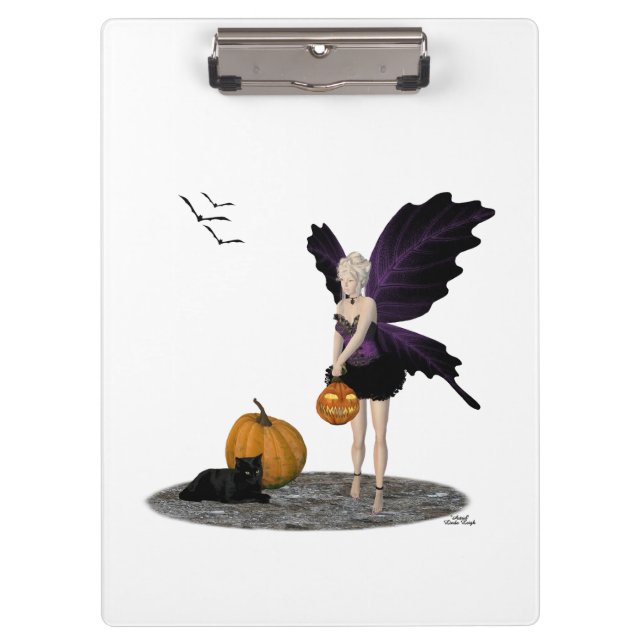 Halloween Fairy With Pumpkins Clipboard (Front)