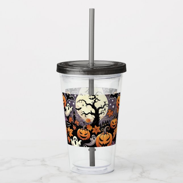 Halloween/Fall/Autumn Acrylic Tumbler (Front)