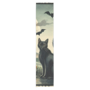 Halloween/Fall/Autumn cat Short Table Runner
