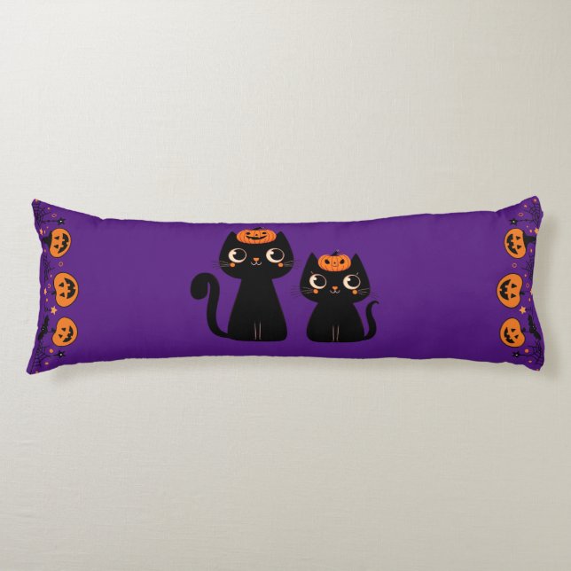 Halloween/Fall/Autumn/pumpkin/cat Body Cushion (Front)