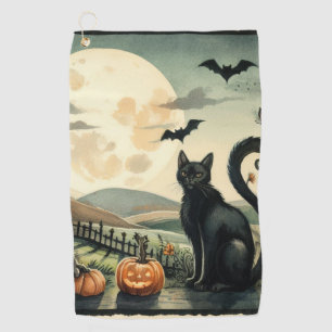 Halloween/Fall/Autumn/pumpkin/cat Golf Towel