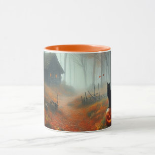 Halloween/Fall/Autumn/pumpkin/cat Mug