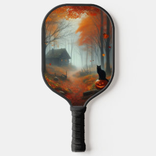 Halloween/Fall/Autumn/pumpkin/cat  Pickleball Paddle