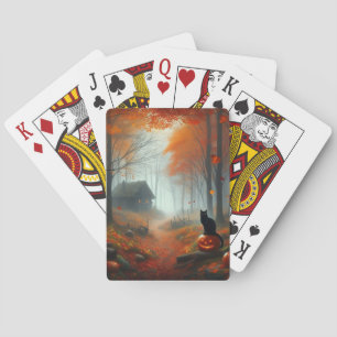 Halloween/Fall/Autumn/pumpkin/cat Playing Cards