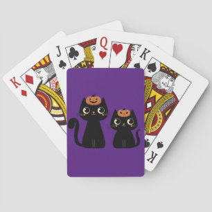 Halloween/Fall/Autumn/pumpkin/cat Playing Cards