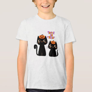 Halloween/Fall/Autumn/pumpkin/cat Tri-Blend Shirt