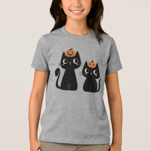 Halloween/Fall/Autumn/pumpkin/cat Tri-Blend Shirt