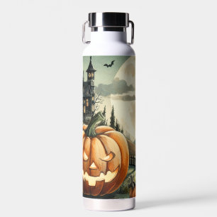 Halloween/Fall/Autumn/pumpkin/cat Water Bottle
