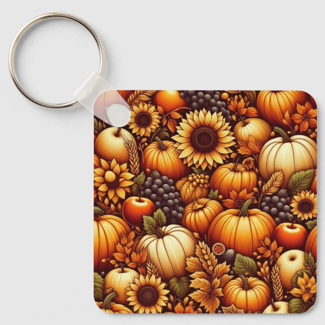 Halloween/Fall/Autumn/pumpkin Key Ring (Front)