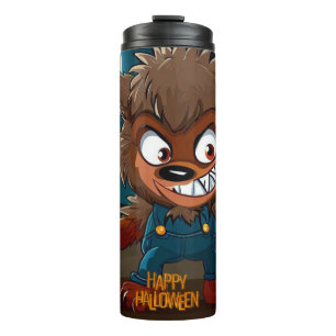 Halloween/fall/autumn/wereolf/cartoon Thermal Tumbler