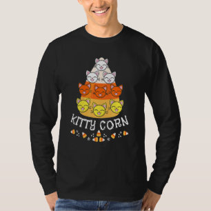 Halloween Fall Cat Face Candy Corn Kitty Corn T-Shirt