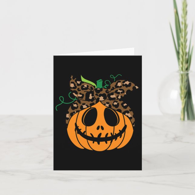 Halloween Fall Cute And Fun Pumpkin  Card (Front)