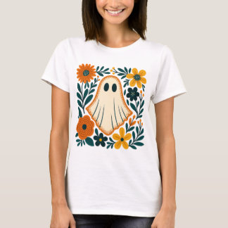 Halloween fall ghost boho png|boho floral fall png T-Shirt