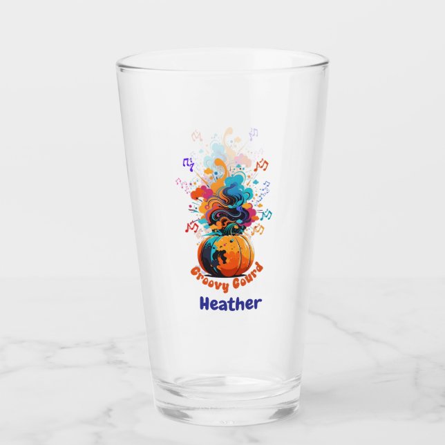 Halloween /Fall glass tumbler  (Front)