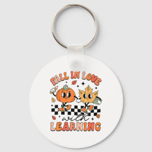 Halloween Fall In Love With Learning Thanksgiving Key Ring