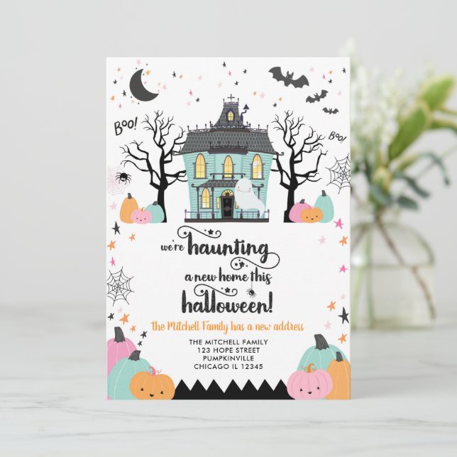 Halloween Fall New Address New Home Announcement (Standing Front)