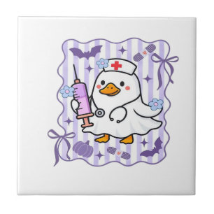 Halloween Fall Purple Coquette Goose Nurse Aesthet Tile