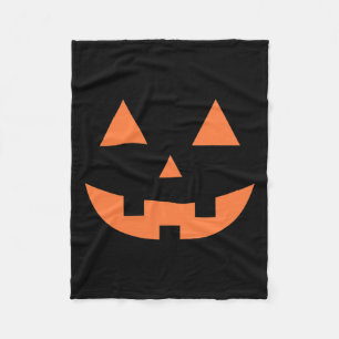Halloween Fall Scary Jack O' Lantern Pumpkin Fleece Blanket