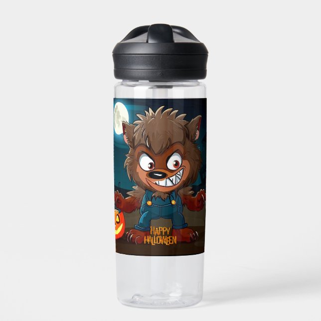 Halloween/Fall/Werewolf/Cartoon Water Bottle (Front)