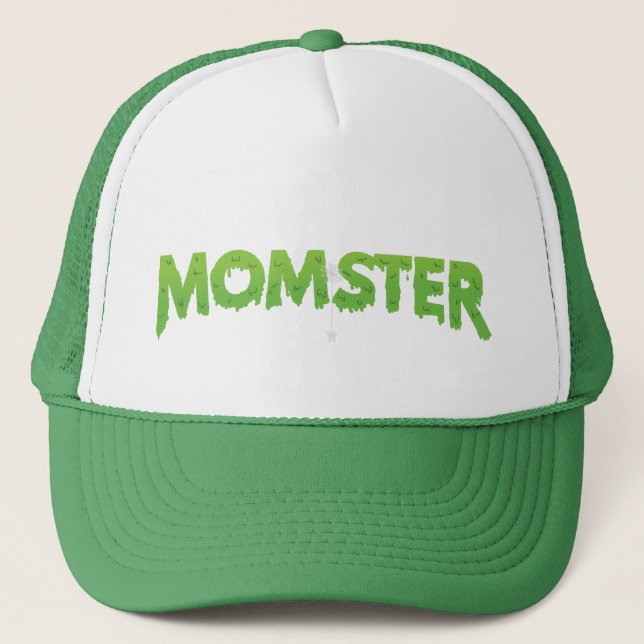 Halloween Family Couple Matching Funny Mum Momster Trucker Hat (Front)