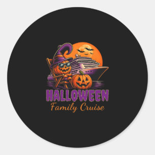 Halloween Family Cruise Matching Family Cruising S Classic Round Sticker
