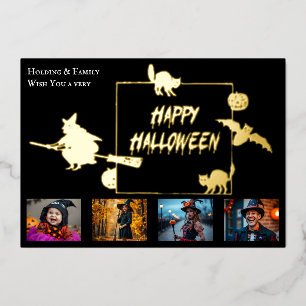 Halloween Family Four Photo Collage