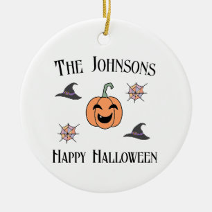 Halloween Family Name Ceramic Tree Decoration