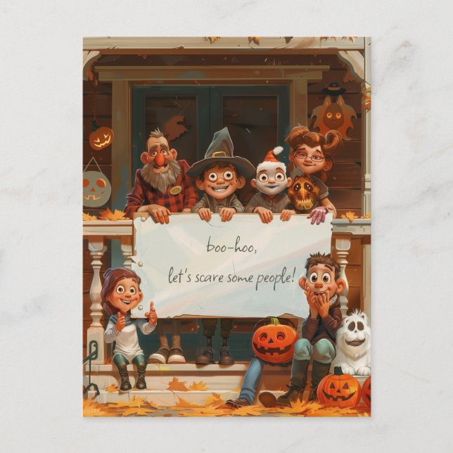 Halloween Family Postcard (Front)