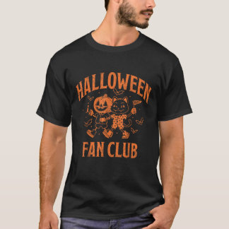 Halloween Fan Club Cat and Pumpkin Head Mascot wit T-Shirt