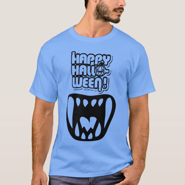 halloween fangs vintage T-Shirt (Front)