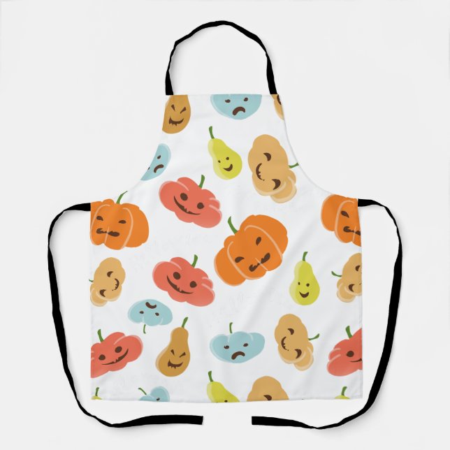 Halloween Fanny pumpkins pattern Apron (Front)