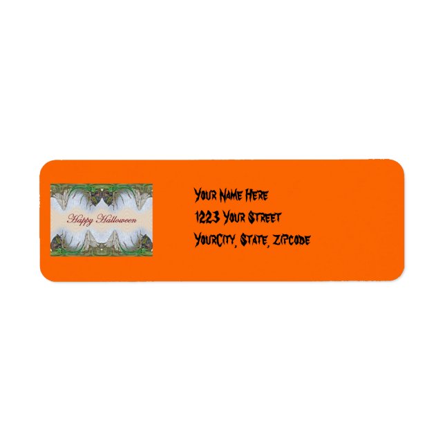 Halloween Fantasmagorical Cicada Address Label (Front)