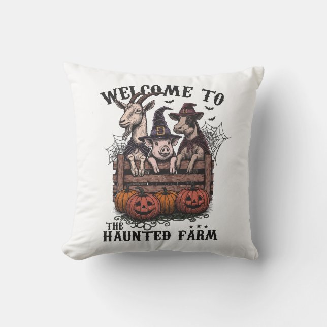 Halloween Farm Animals  Cushion (Front)