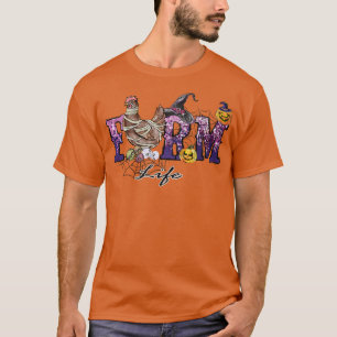 Halloween Farm Life Farm Animals JackOLantern Pump T-Shirt