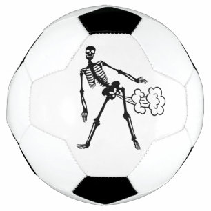 Halloween Farting Skeleton Funny Fart Joke Soccer Ball
