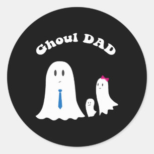Halloween Father Ghoul Dad Halloween Funny Costume Classic Round Sticker