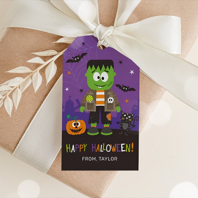 Halloween Favour Tag Frankenstein Birthday (Creator Uploaded)